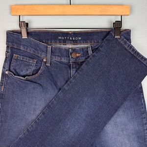 Mott‎ & Bow Boyfriend Jeans Women's 28x30 Blue Dark Wash Cotton Blend Stretch